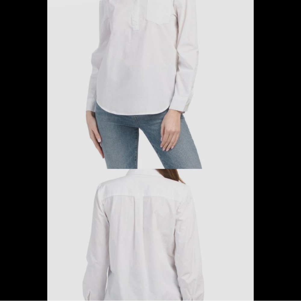 NWT alexander jordan cotton poplin pullover shirt